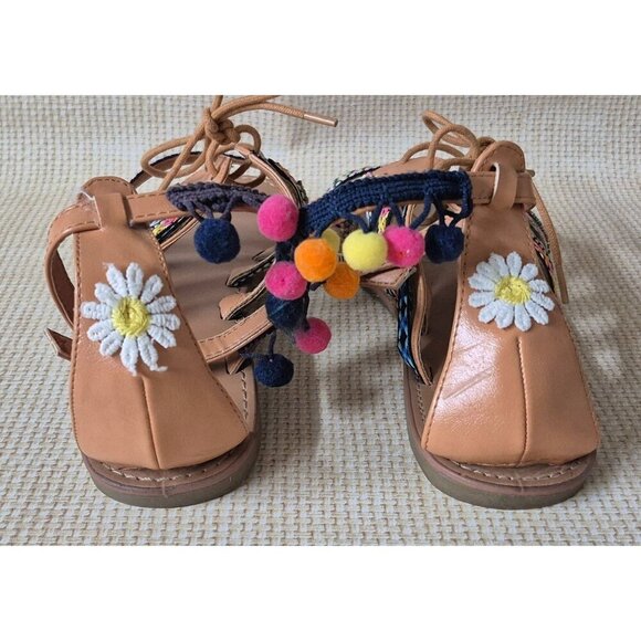 Indigo Rd. Colorful Gladiator Strappy Flat Sandal Size 9.5 Festival Summer Boho - Picture 9 of 14